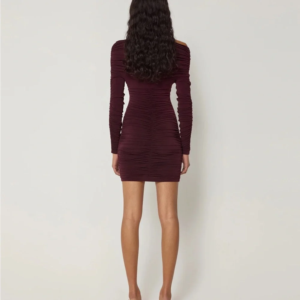 Khy Off-Shoulder Long Runched Dress BNWT - Picture 2 of 3